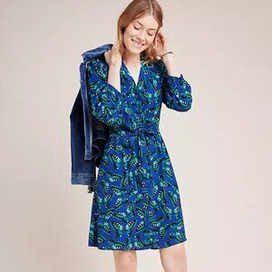 Anthropologie Maeve Pippa Butterfly Shirtdress size S